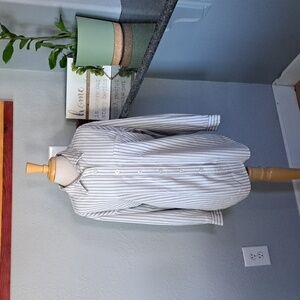 Maurice's Pinstriped Button Down Blouse | Size 1X